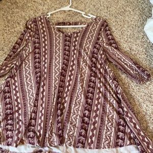 Patterned mini dress